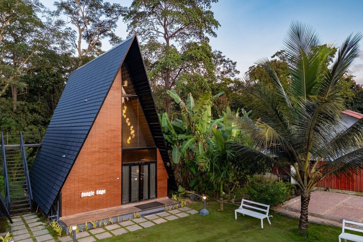 Best resorts in Dandeli 2026 — Jungle Edge A-frame cottages